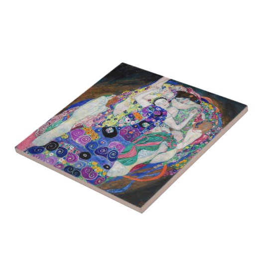 Gustav Klimt - De Maagd Tegeltje (Zijkant)