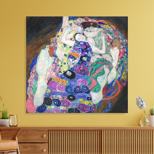 Gustav Klimt de Maiden Canvas Afdruk (Insitu (Woonkamer))