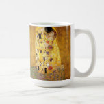 Gustav Klimt De Mok Kiss<br><div class="desc">Gustav Klimt De Kiss-mok. Schilder van kunststofolie op doek van 1907-1908. De Kus is het bekendste schilderij van Gustav Klimt,  een prachtig werk dat de hoogte van zijn gouden periode weergeeft. Een perfect cadeau voor liefhebbers van het Oostenrijkse symboliek,  Gustav Klimt,  en mooie kunst.</div>
