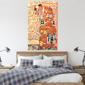 Gustav Klimt - De Omarming - Kunstschilderij Canvas Afdruk (Insitu (Slaapkamer))