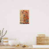 Gustav Klimt - De Omarming - Kunstschilderij Poster (Keuken)