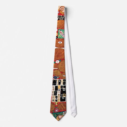 Gustav Klimt - De Omarming - Kunstschilderij Stropdas (Voorkant)