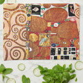 Gustav Klimt - De Omarming - Kunstschilderij Theedoek (Gevouwen)