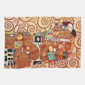 Gustav Klimt - De Omarming - Kunstschilderij Theedoek (Horizontaal)