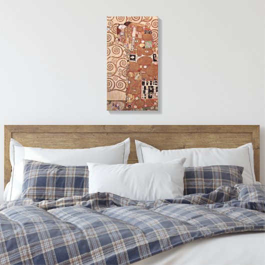 Gustav Klimt - De omhelzing Canvas Afdruk (Insitu (Slaapkamer))