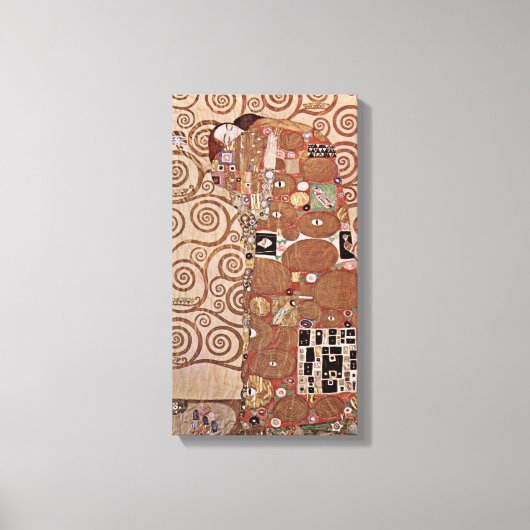 Gustav Klimt - De omhelzing Canvas Afdruk (Voorkant)
