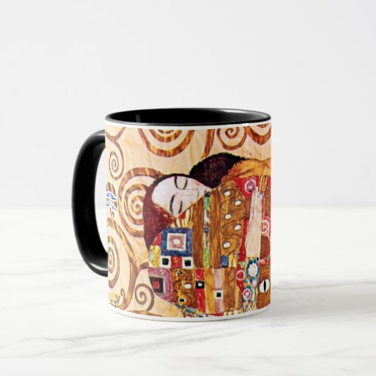 Gustav Klimt - De omhelzing - Schilderkunst Mok (Voorkant links)
