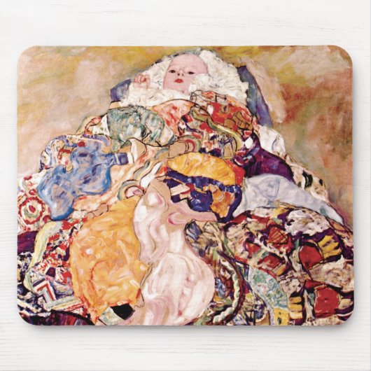 Gustav Klimt - De wieg - Pasgeboren Muismat (Voorkant)