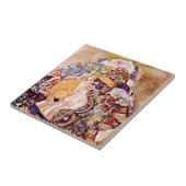 Gustav Klimt - De wieg - Pasgeboren Tegeltje (Zijkant)