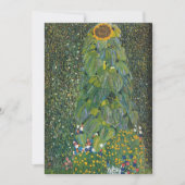 Gustav Klimt - De zonnebloem Bedankkaart (Voorkant)