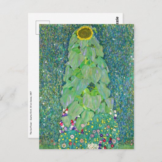 Gustav Klimt - De Zonnebloem Briefkaart (Voorkant / Achterkant)