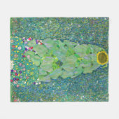Gustav Klimt - De zonnebloem Fleece Deken (Voorkant (Horizontaal))