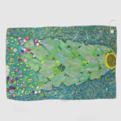 Gustav Klimt - De zonnebloem Golfhanddoek (Horizontaal)