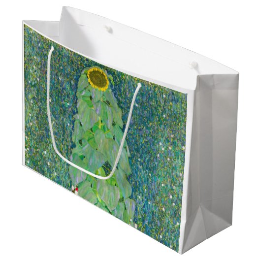 Gustav Klimt - De zonnebloem Groot Cadeauzakje (Voorkant Gekanteld)