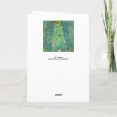 Gustav Klimt - De Zonnebloem Kaart (Achterkant)