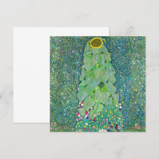 Gustav Klimt - De zonnebloem Kaart (Voorkant / Achterkant)