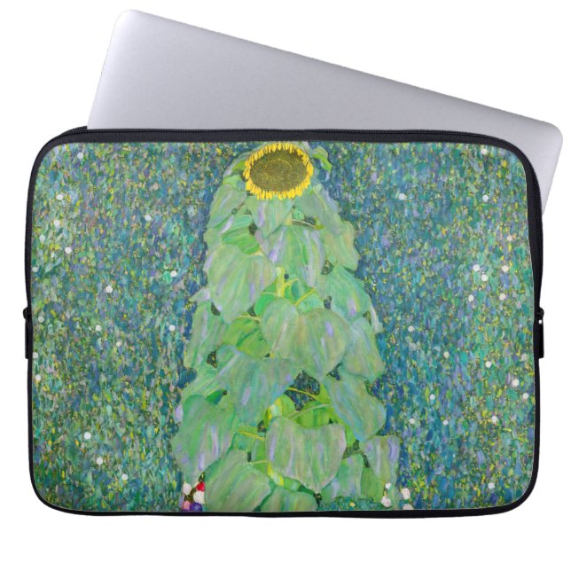 Gustav Klimt - De zonnebloem Laptop Sleeve (Voorkant)