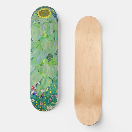 Gustav Klimt - De zonnebloem Persoonlijk Skateboard (Voorkant)