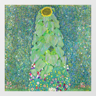 Gustav Klimt - De zonnebloem Raamsticker