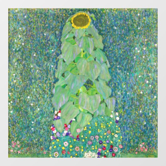 Gustav Klimt - De zonnebloem Raamsticker (Vel)