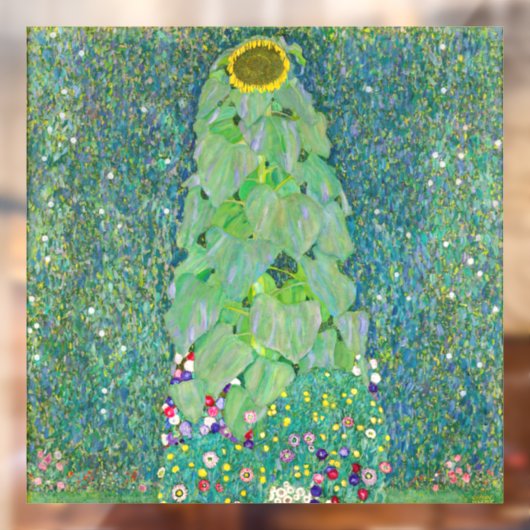 Gustav Klimt - De zonnebloem Raamsticker (Vel 2)