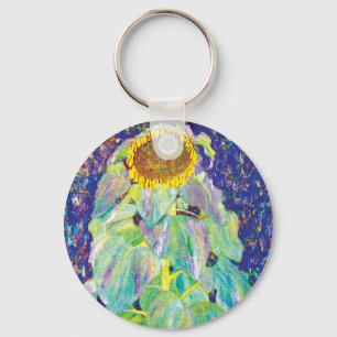 Gustav Klimt - De Zonnebloem Schilderkunst Schone  Sleutelhanger