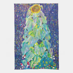 Gustav Klimt - De Zonnebloem Schilderkunst Schone  Theedoek