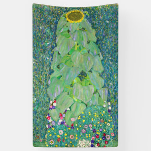 Gustav Klimt - De zonnebloem Spandoek