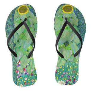 Gustav Klimt - De zonnebloem Teenslippers