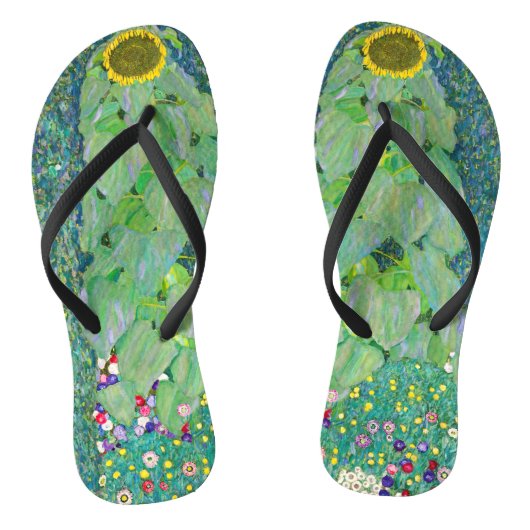 Gustav Klimt - De zonnebloem Teenslippers (Voetbed)
