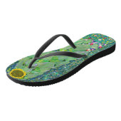 Gustav Klimt - De zonnebloem Teenslippers (Schuin)