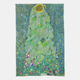 Gustav Klimt - De zonnebloem Theedoek