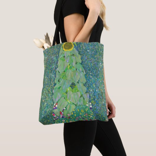 Gustav Klimt - De zonnebloem Tote Bag (Dichtbij)