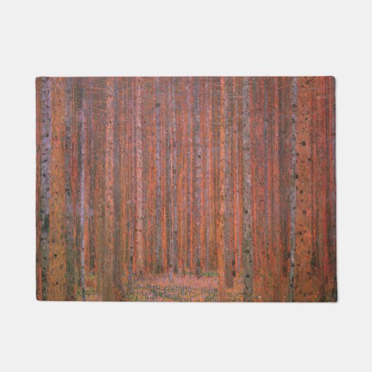 Gustav Klimt Dennenbos Tannenwald Rode Bomen Deurmat (Voorkant)