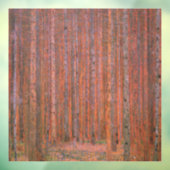Gustav Klimt Dennenbos Tannenwald Rode Bomen Raamsticker (Vel 3)