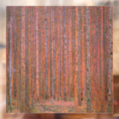 Gustav Klimt Dennenbos Tannenwald Rode Bomen Raamsticker (Vel 2)
