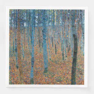 Gustav Klimt Dennenbos Tannenwald Rode Bomen Servet
