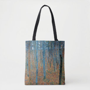 Gustav Klimt Dennenbos Tannenwald Rode Bomen Tote Bag