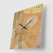 Gustav Klimt | Detail of Water Serpents I Vierkante Klok (Hoek)