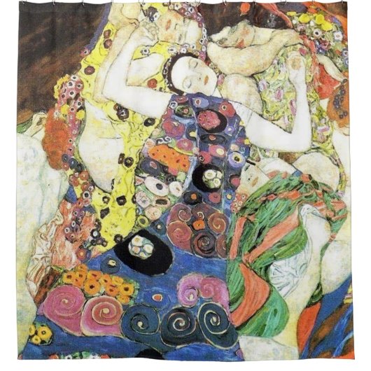 Gustav Klimt Die Jungfrauen Douchegordijn (Voorkant)