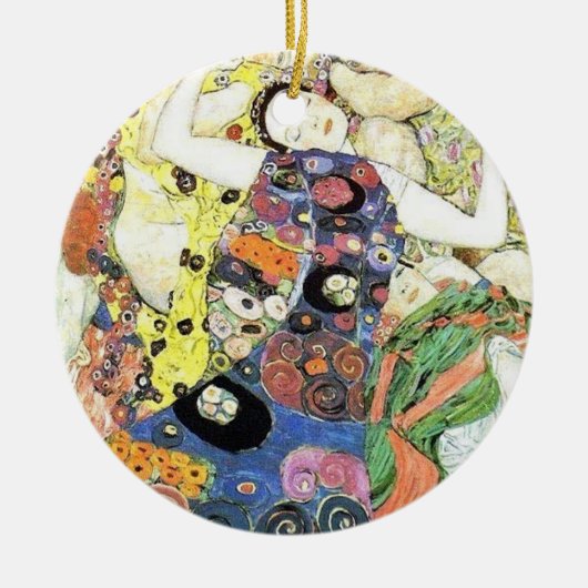 Gustav Klimt Die Jungfrauen Keramisch Ornament (Voorkant)