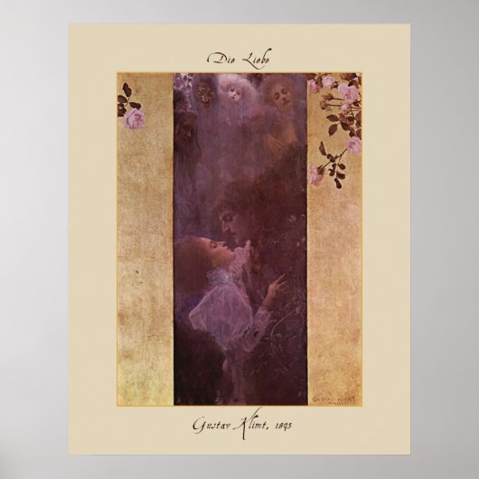 Gustav Klimt Die Liebe (The Love)1895 Poster print (Voorkant)
