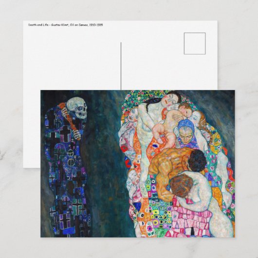 Gustav Klimt - Dood en Leven Briefkaart (Voorkant / Achterkant)