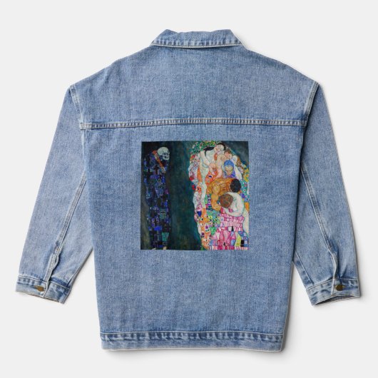 Gustav Klimt - Dood en Leven Denim Jacket (Achterkant)