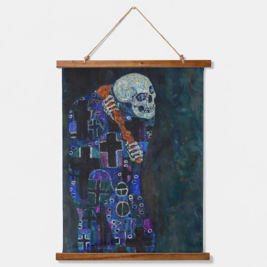 Gustav Klimt - Dood en Leven Hangend Wandkleed (Voorkant)