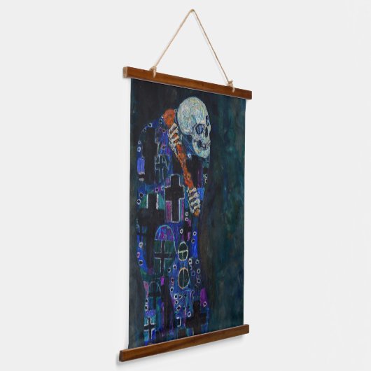 Gustav Klimt - Dood en Leven Hangend Wandkleed (Gebogen)