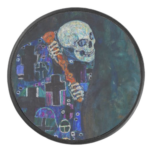 Gustav Klimt - Dood en Leven Hockey Puck (Voorkant)
