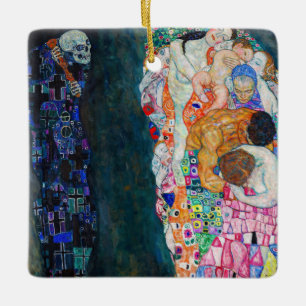 Gustav Klimt - Dood en Leven Keramisch Ornament
