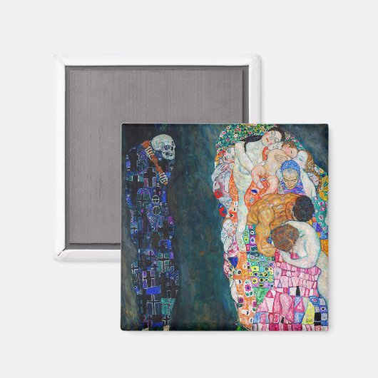 Gustav Klimt - Dood en Leven Magneet (Voorkant / Achterkant)