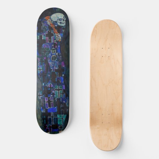 Gustav Klimt - Dood en Leven Persoonlijk Skateboard (Voorkant)